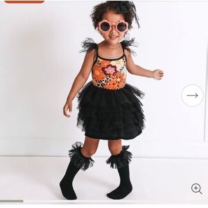 New in bag. 3-4t posh peanut moonbeam tulle smocked dress